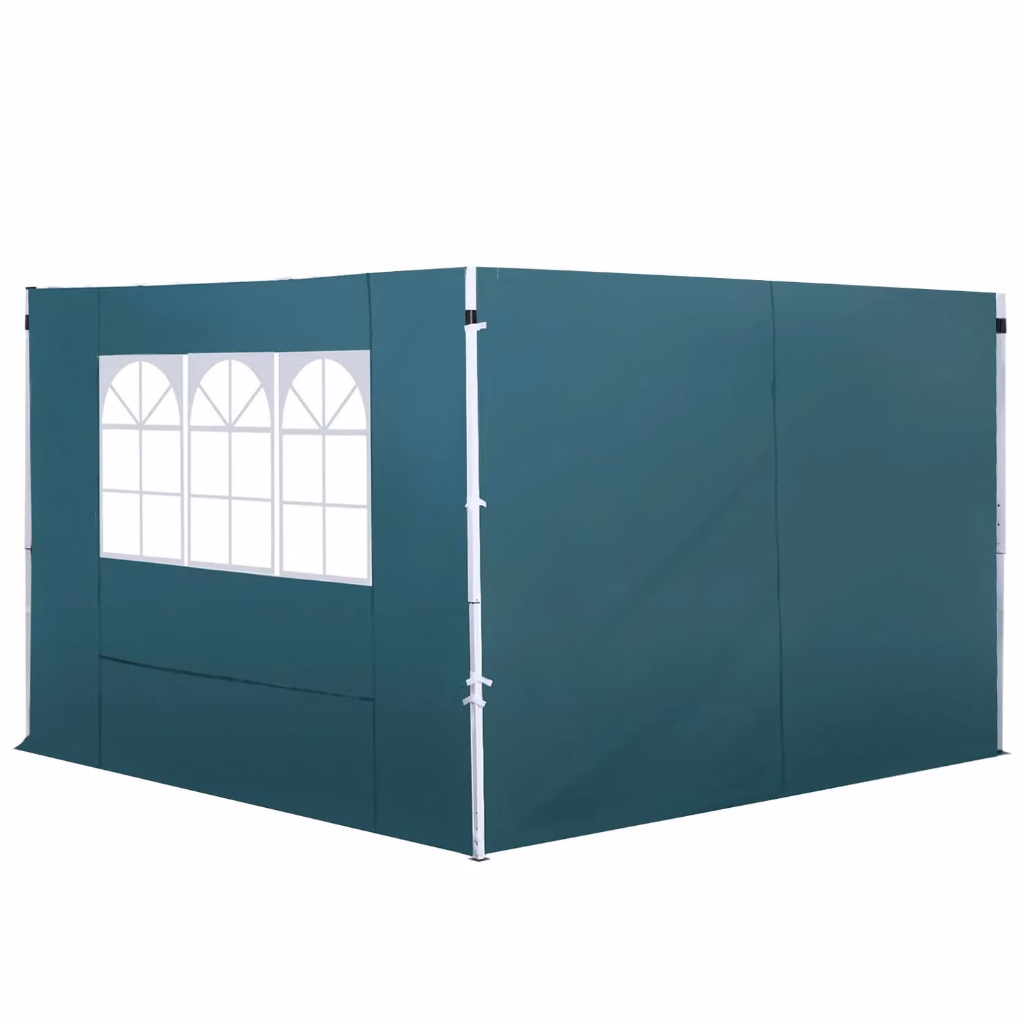 Outsunny Green Gazebo Replacement Exchangeable Side Wall Panels with Window, W/D/H: 300 x 200 x 2 cm – 2