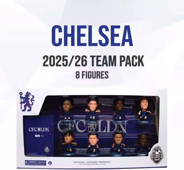 SoccerStarz Chelsea Football Club 8 Figure Team Pack 2025-26 Version Blue