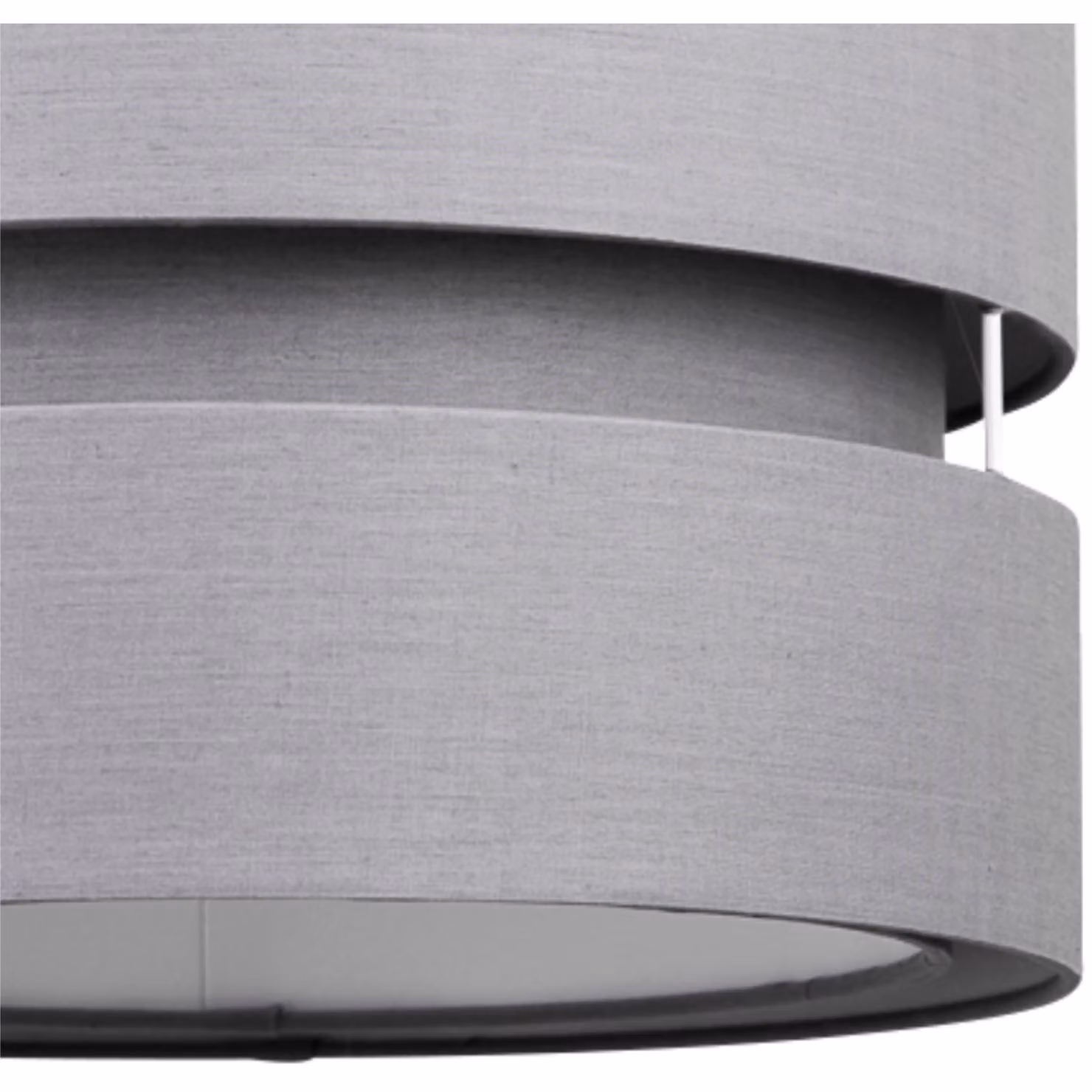 First Choice Lighting Pair of Grey Layered Easy Fit Cylinder Light Shades – 2