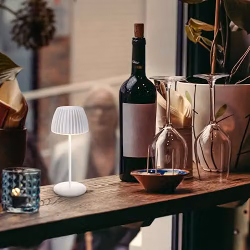 Briloner Riffle Mini Rechargeable LED Table Lamp, White, W/D/H: 8.5 x 8.5 x 20 cm – 6