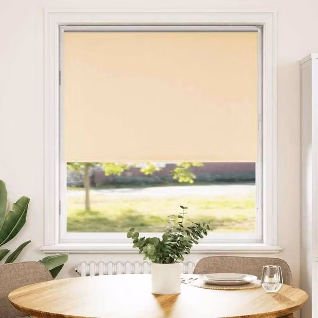 Berkfield Home Blackout Roller Blind, Beige Polyester, W: 100 cm, H: 150 cm