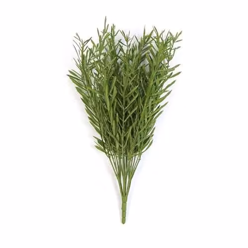 Leaf Green Fire Resistant Artificial Foliage Grass Stem, Height: 40 cm