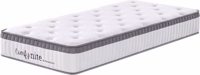 Vega White Single Pocket Sprung Quilted Medium Firmness Mattress, H 24 cm, W 90 cm, D 190 cm
