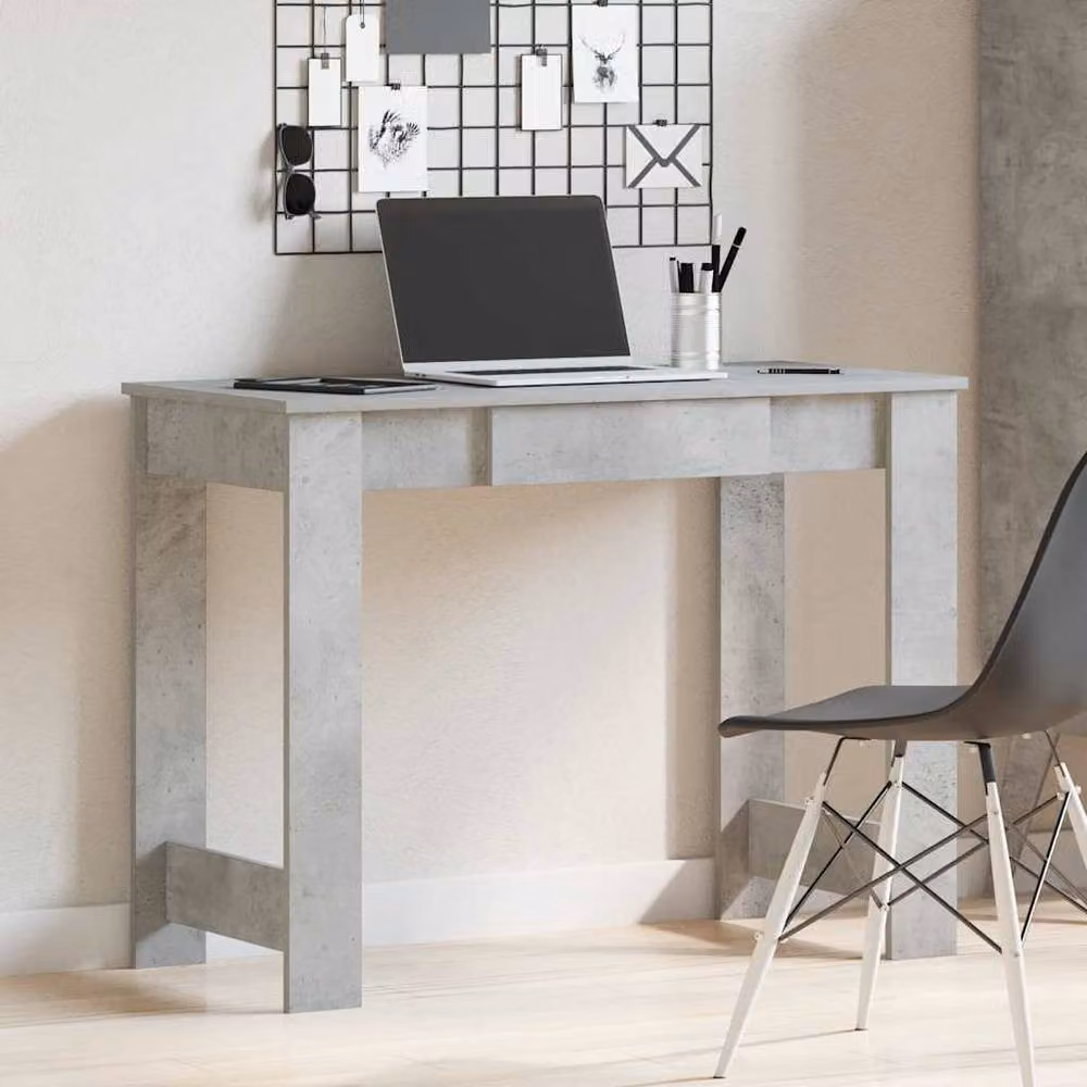 Berkfield Home Writing Desk in Grey, W/D/H: 100 x 45 x 75 cm – 2