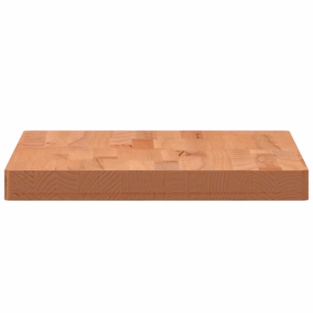 Berkfield Home Rectangular Solid Beech Wood Table Top in Light Brown, W/D/H: 80 x 40 x 4 cm – 3