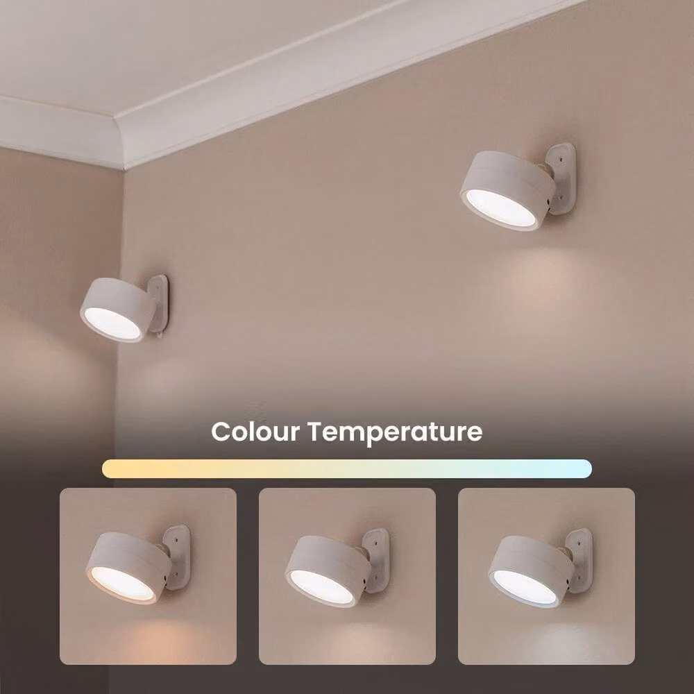 EONLION Pack of 2 Rechargeable LED Touch Wall Lights in White – 2