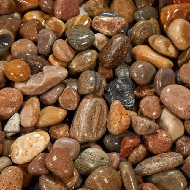 Warma Decorative Stone Cobbles in Brown, Red and Grey