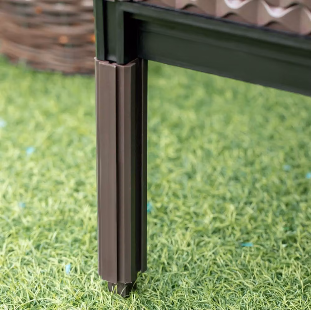 STILVORA Set of 2 Self-Watering Raised Bed Planters in Brown, W/D/H: 50.0 x 46.5 x 50.0 cm – 7