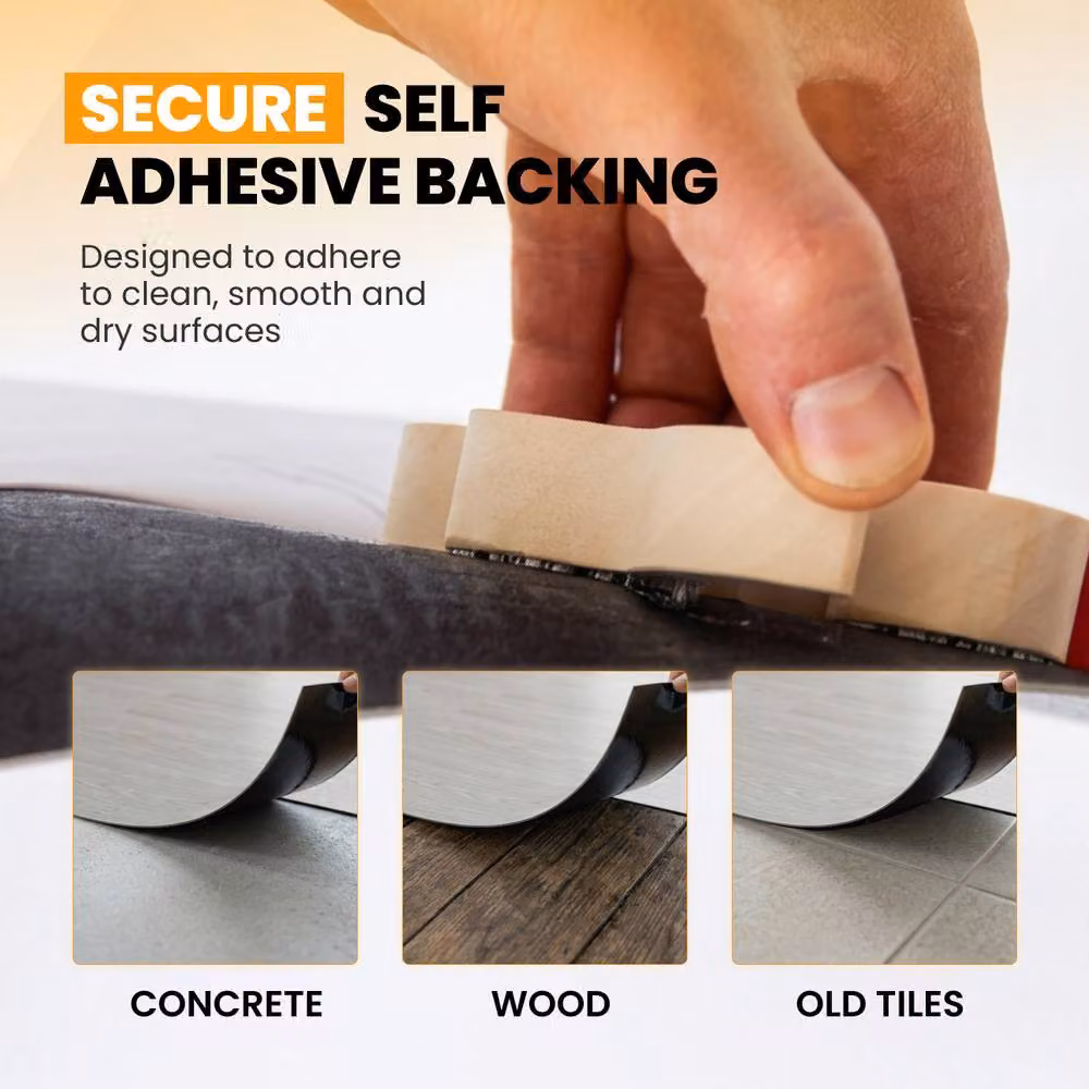 Novecrafto Self Adhesive Wood Look Vinyl Floor Planks, Pack of 10, White, W: 91.4 cm, D: 15.2 cm – 4