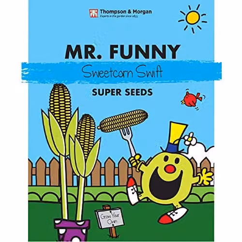 Thompson & Morgan Mr. Funny Sweetcorn Swift Super Seeds, Yellow Vegetable Seeds
