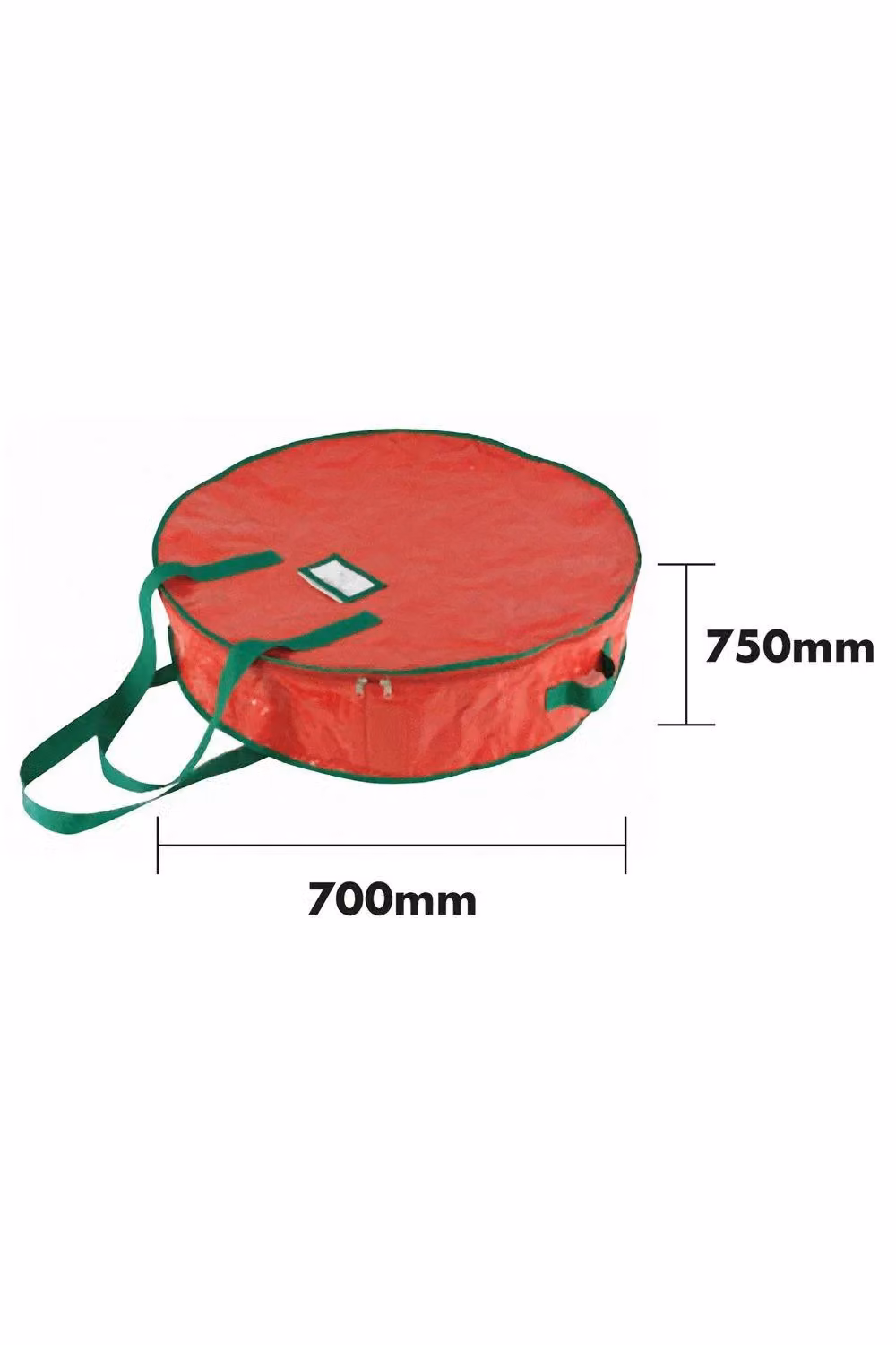 Netagon Seasonal Wreath Storage Bag in Red with Handles – 2