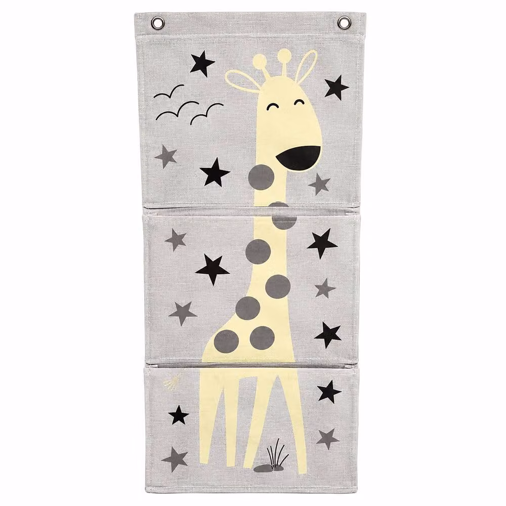 Marco Paul Baby 3 Pocket Wall Hanger in Grey, W: 80 cm, D: 15 cm, H: 15 cm – 2
