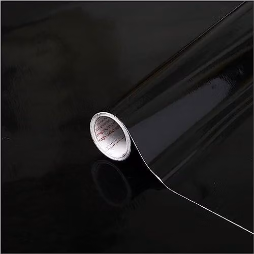 d-c-fix Black Gloss Plain Vinyl Wrap Film, W: 67.5 cm x L: 2 m
