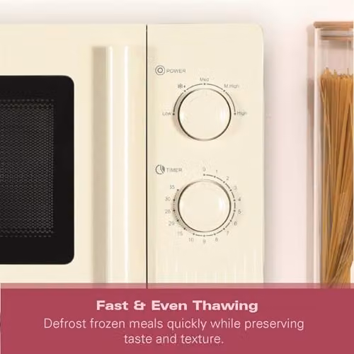Hamilton Beach 20L Solo Countertop Microwave in Sand, 800W – 3
