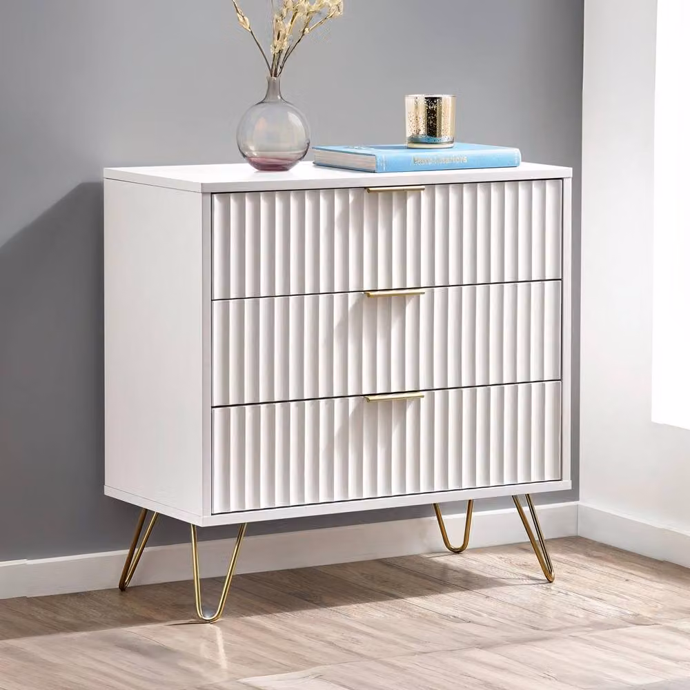 Cheshire Premium Siena 3 Drawer Chest in White – 2