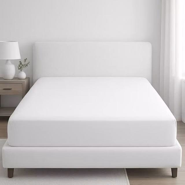 Grace 100% Egyptian Cotton Extra Deep Pocket Fitted Sheet, White, Double, W/D/H: 140 x 200 x 35 cm