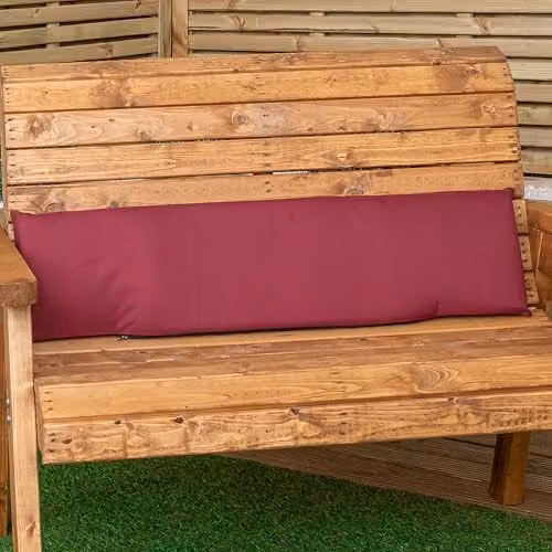 Samuel ALEXANDER Weatherproof Polyester Cushion Back for 2 Seater Wooden Garden Bench, Red, W: 99 cm, D: 20 cm, H: 5 cm