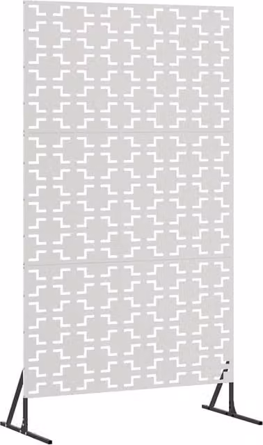 Berkfield Home Stainless Steel Privacy Screen in Silver, W/D/H: 100 x 50 x 180 cm – 1