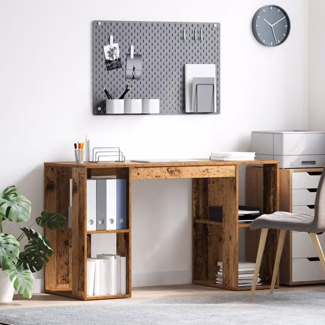 Berkfield Home Brown Reclaimed Solid Wood Writing Desk – 1