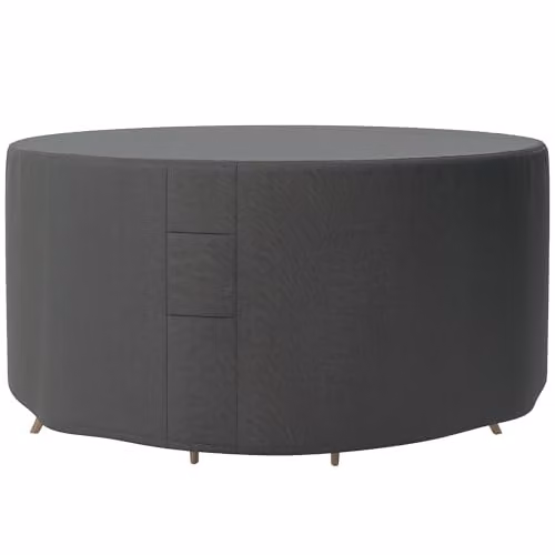 Outsunny Waterproof Round Garden Furniture Cover in Black, Diameter: 193 cm, Height: 80 cm – 1
