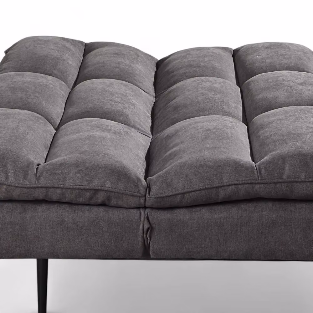 OAT Home Sennen 3 Seater Click Clack Sofa Bed in Charcoal Grey Fabric – 3