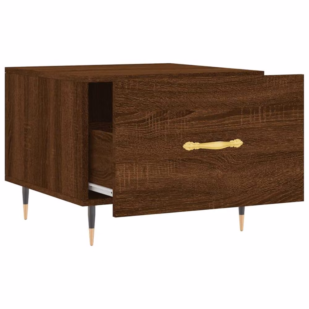 Berkfield Home Brown Oak Coffee Table, W/D/H: 50 x 50 x 40 cm – 4