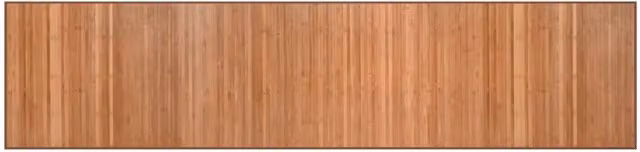 Berkfield Home Rectangular Bamboo Rug in Brown, W/D/H: 70 x 300 cm