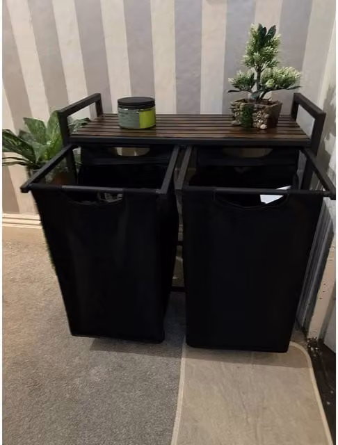 Kelvenix Large Industrial Laundry Basket in Black – 1