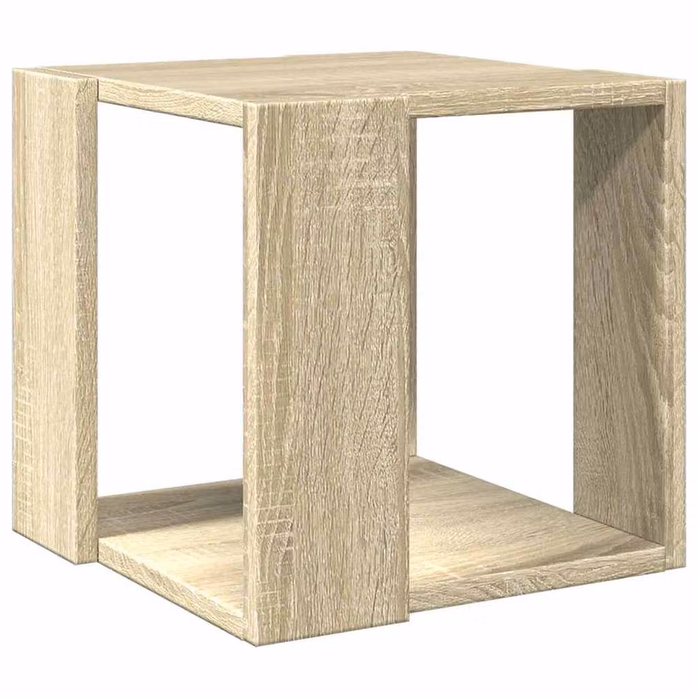 Berkfield Home Decorative Sonoma Oak Coffee Table in Light Oak, W/D/H: 32 x 32 x 30 cm – 2