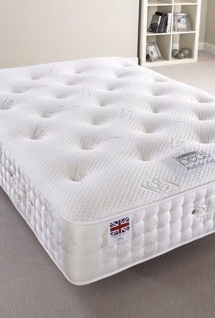 Somnior The Silk 2500 Pocket Spring Mattress in White, Small Single
