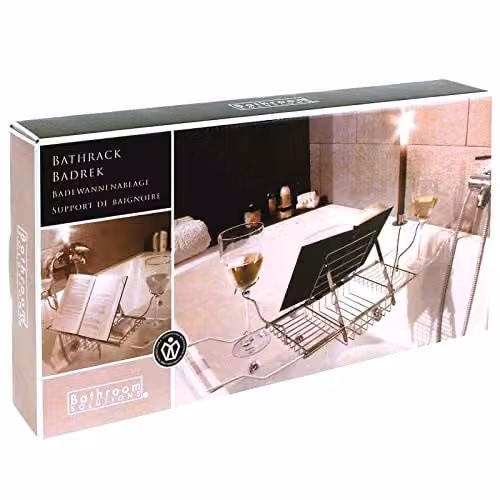 Burwells Expandable Chrome Bath Rack Organiser and Overbath Tidy in Silver Rustproof Metal – 3