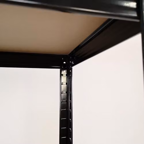 Samuel ALEXANDER Heavy Duty 5 Tier Metal Garage Shelving Storage Racking Unit, Black, W: 90 cm, D: 40 cm, H: 180 cm – 3