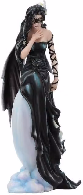 Nemesis Now Dark Skies by Nene Thomas Fairy Figurine in Black, Gold and White, Height: 28 cm