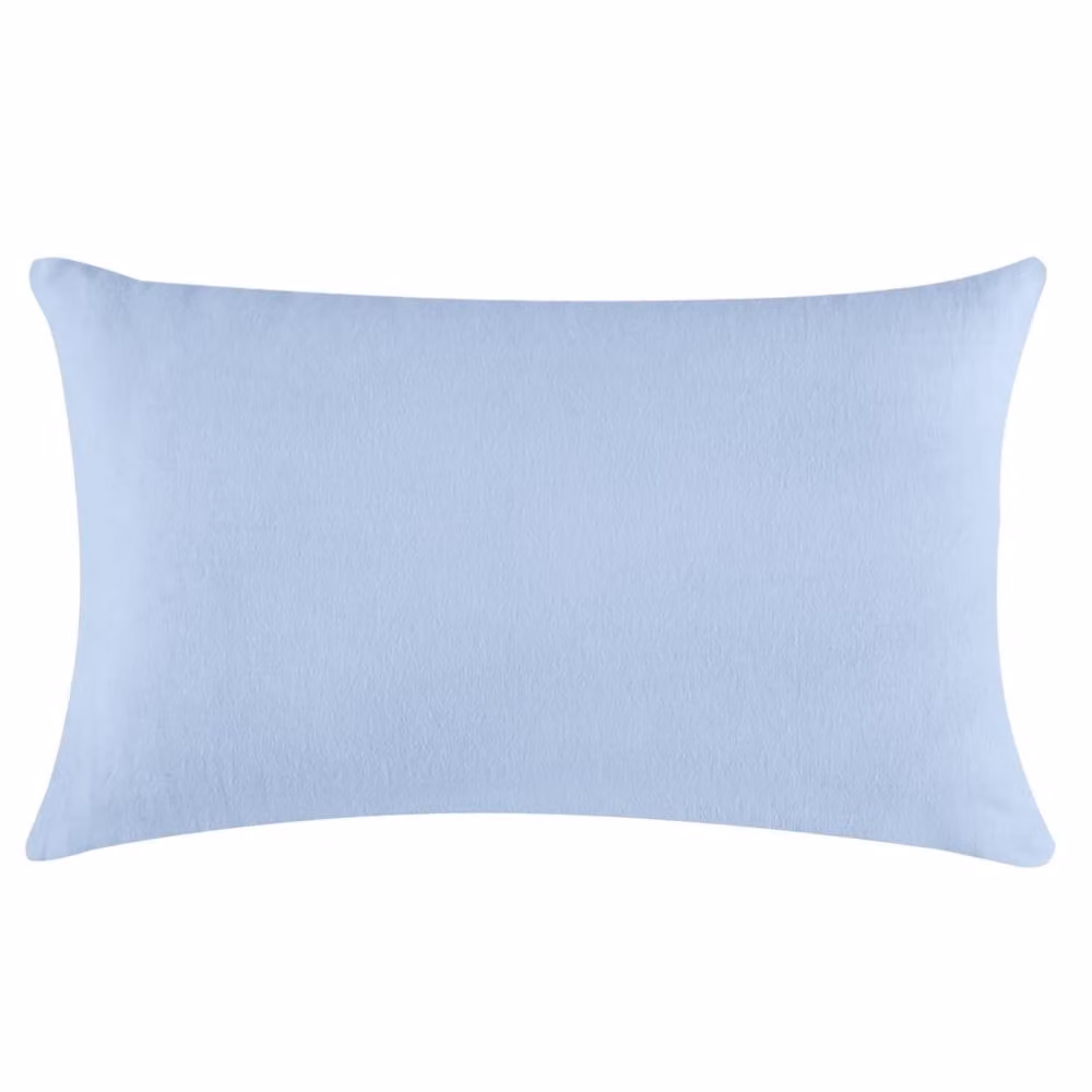 Smart Living Blue Brushed Cotton Flannelette Bed Linen Set with Standard Pillowcase and All-Round Elastic Fitted Bedsheet – 2