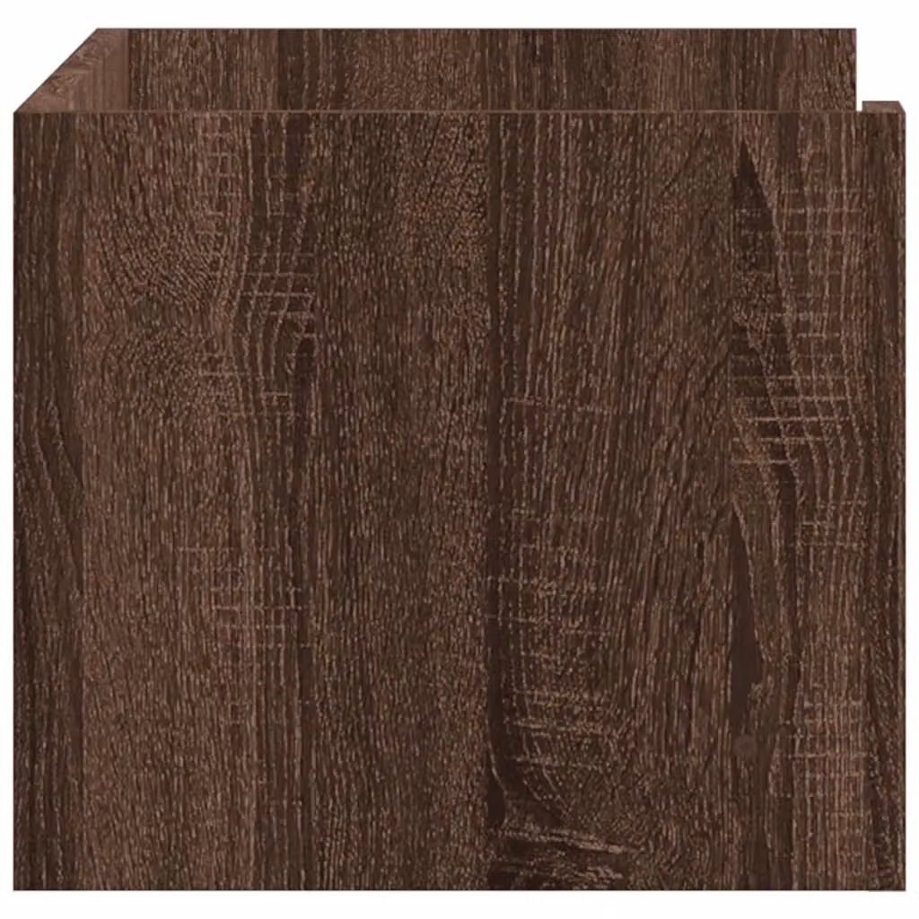 Berkfield Home Wall Mounted Cube Shelf in Brown Oak, W/D/H: 70.5 x 30.5 x 30.5 cm – 4