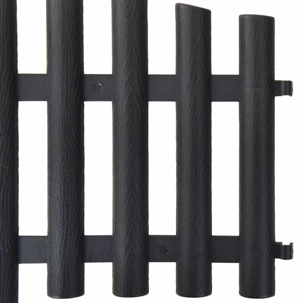 Berkfield Home Lawn Edging, 17 Pieces, 10 m, Anthracite Grey Plastic – 4