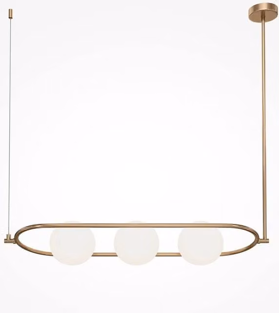 Maytoni Erich Modern 3 Light Globe Pendant Ceiling Light in Gold and White with E14 Sockets