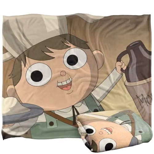 LOGOVISION Over The Garden Wall Potatoes and Molasses Super Soft Fleece Throw Blanket, White and Multicolour, W/D/H: 152 x 127 cm – 1