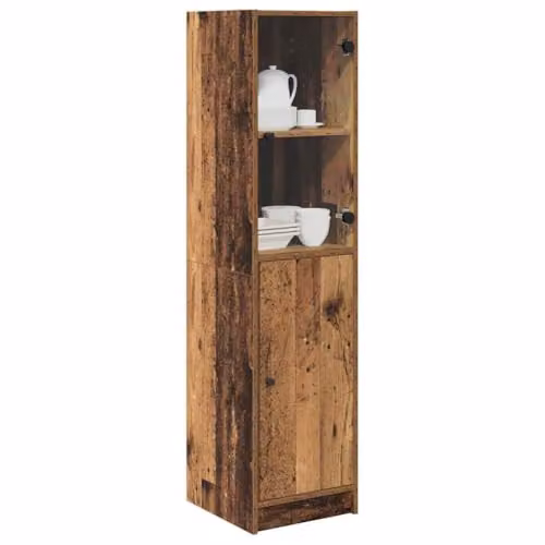 vidaXL Modern Highboard Storage Unit in Brown, W/D/H: 35 x 37 x 142 cm – 1