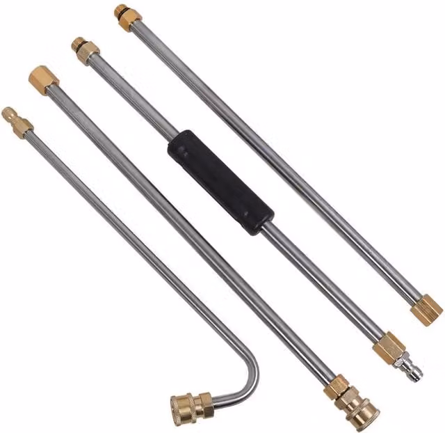 FLAVORA Silver Pressure Washer Gutter Extension Wand