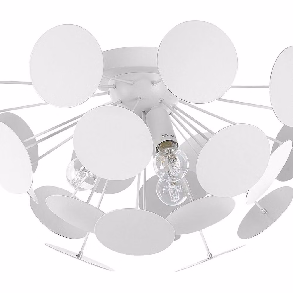 Wyld and Coco 2-Light White Metal Dome Pendant Lamp – 2