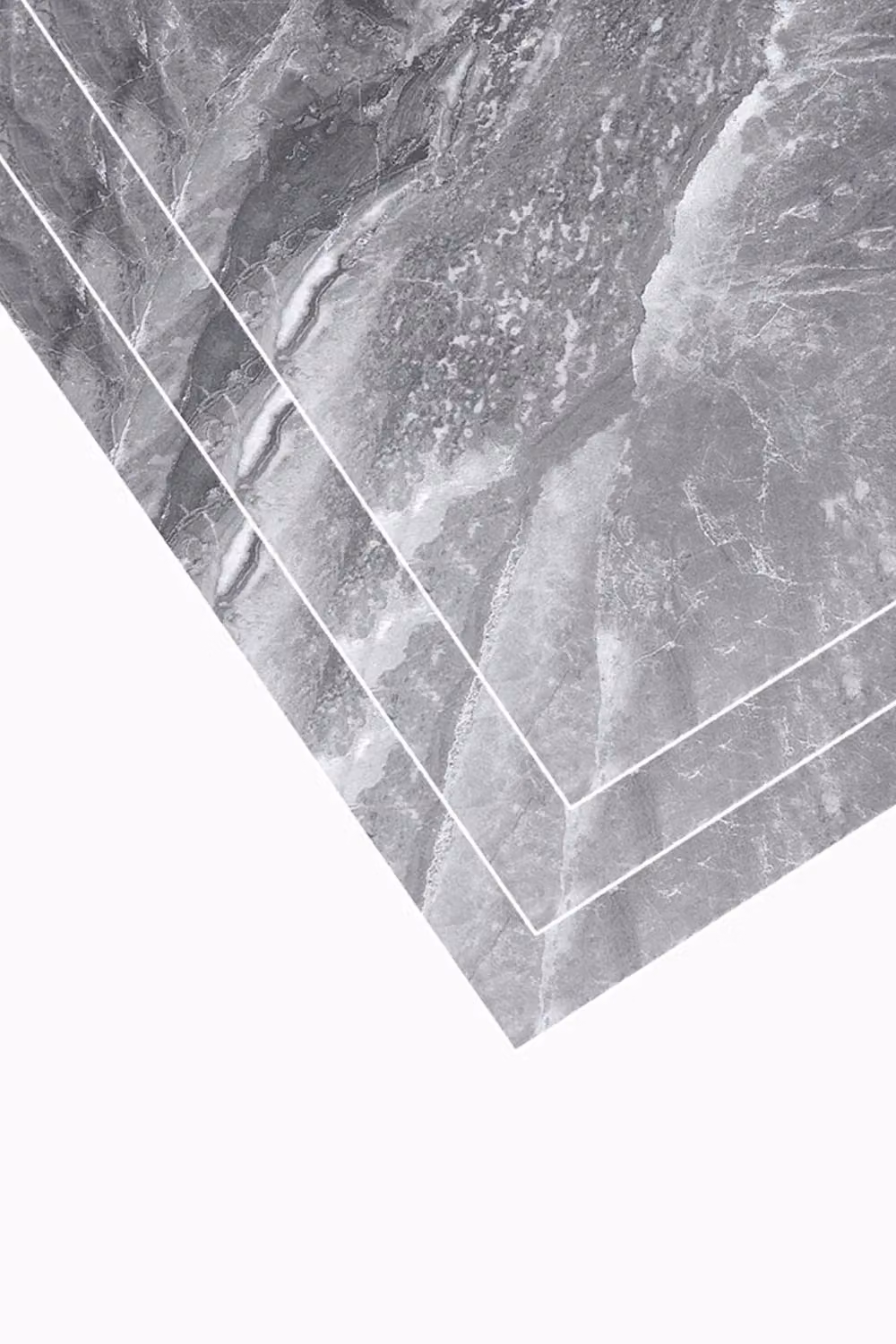 Living and Home 10pcs Self-Adhesive Earl Grey Marble PVC Wallpapers, Dark Grey, W/D/H: 40 x 40 x 40 cm – 4