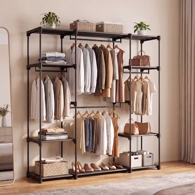 SONGMICS Portable Wardrobe in Black