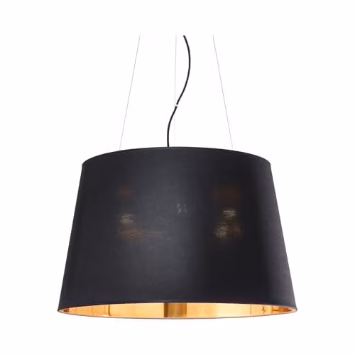 Netlighting Nordik 6 Light Dome Ceiling Pendant Light in Black and Gold/Brass, Height Adjustable