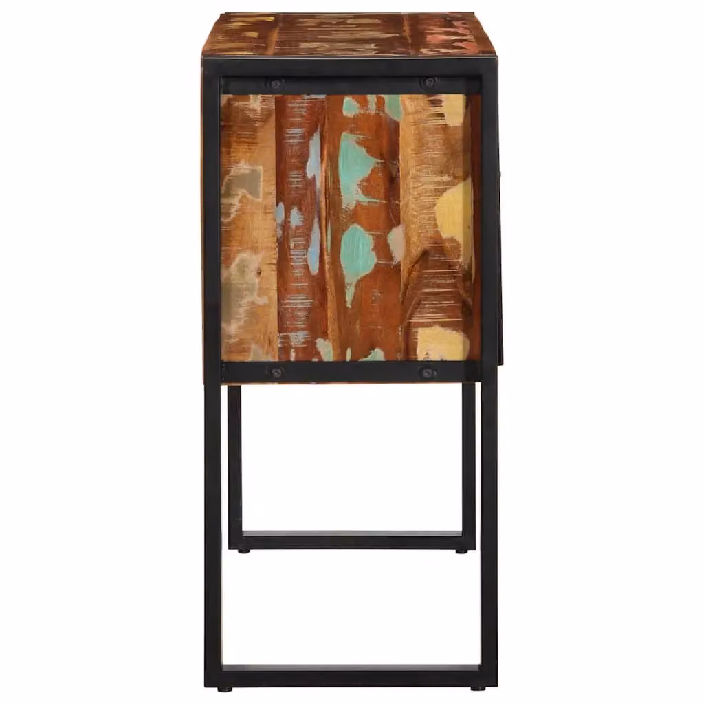Berkfield Home Multicolour Reclaimed Solid Wood Console Cabinet W/D/H: 90 x 35 x 75 cm – 3