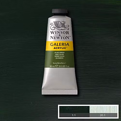 Winsor & Newton Galeria Acrylic Paint, Olive Green, 60 ml – 3