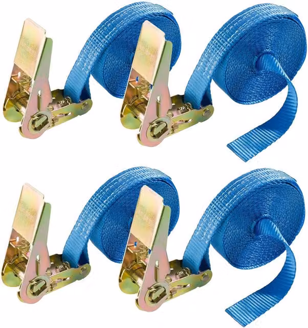 AREBOS Blue Polyester Ratchet Tensioning Strap