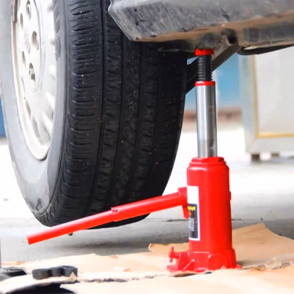 NESTLUNE 10 Ton Hydraulic Bottle Jack Lifting Ram in Red, W/D/H: 1000 x 52 x 52 cm – 3