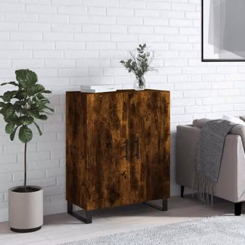 vidaXL Sideboard in Smoked Oak, Brown Engineered Wood, W: 69.5 cm, D: 34 cm, H: 90 cm – 2