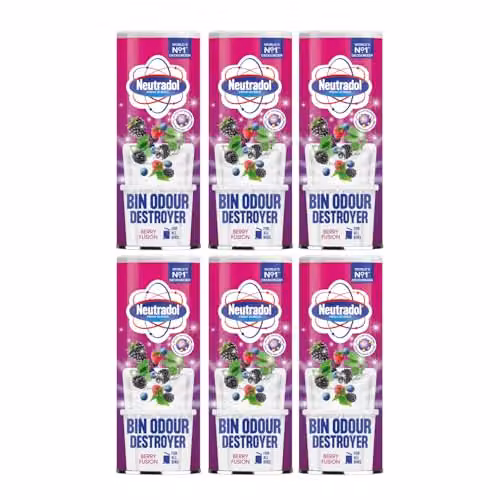 Neutradol Berry Fusion Bin Odour Destroyer Deodorising Powder, Multipack of 6 x 350g – 2